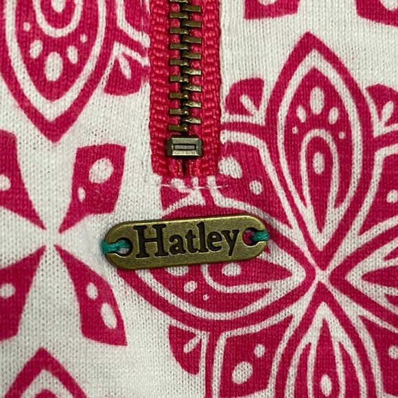 Hatley, Nellie, Cotton Short Sleeve Geometric Dress, Fuchsia Compass, Pink, Teal - Picture 6 of 7